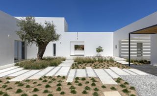 Courtyard at KITE House in Greece