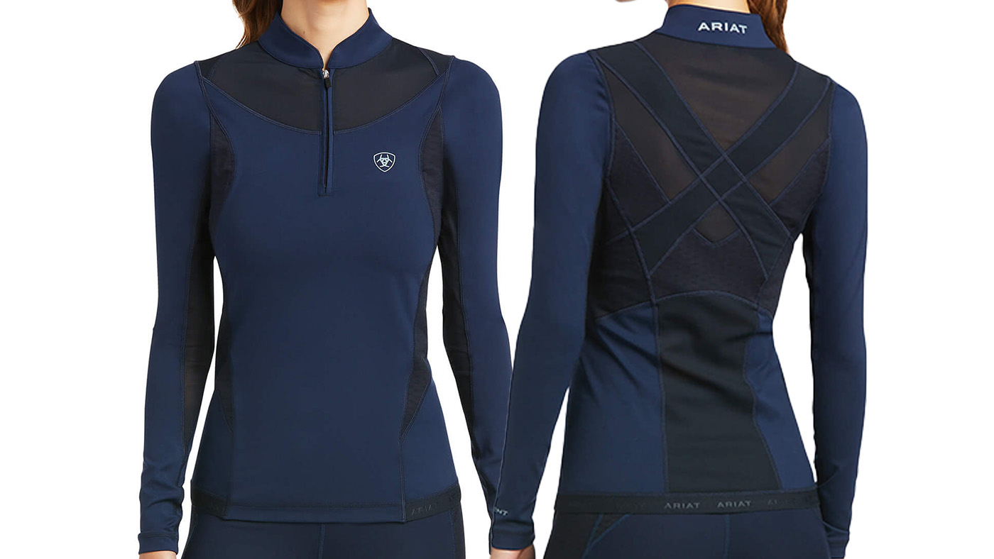 Ariat Ascent &amp;frac14;-Zip Long-Sleeved Baselayer
