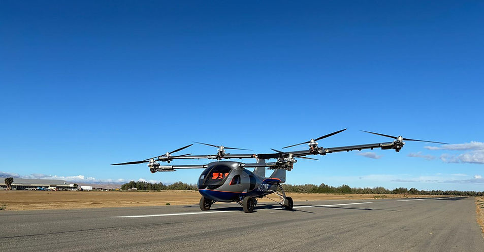 A render of the Aska A5, a roadable eVTOL craft