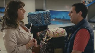 Adam Sandler as Jack picking up Adam Sandler as Jill from the airport in Jack and Jill