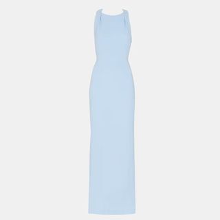 Pale Blue Tie Back Maxi Dress