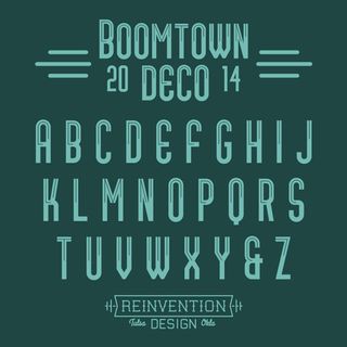 Free fonts: Boomtown Deco