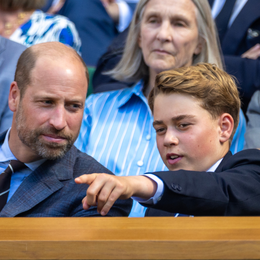 Prince George and Prince William at Wimbledon
