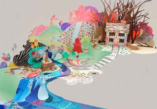 3D paper illustrations