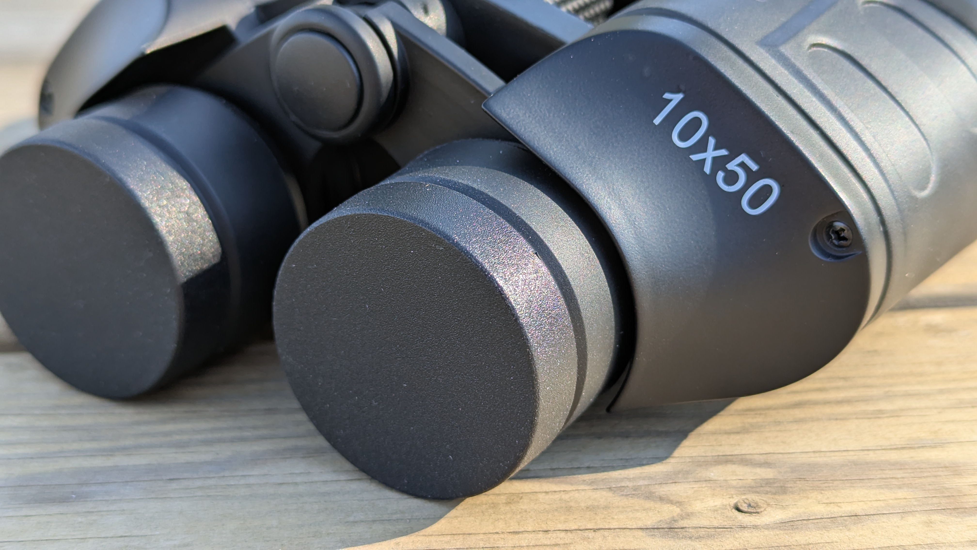 Close-up of the Falcon 10x50&amp;rsquo;s rear lens caps