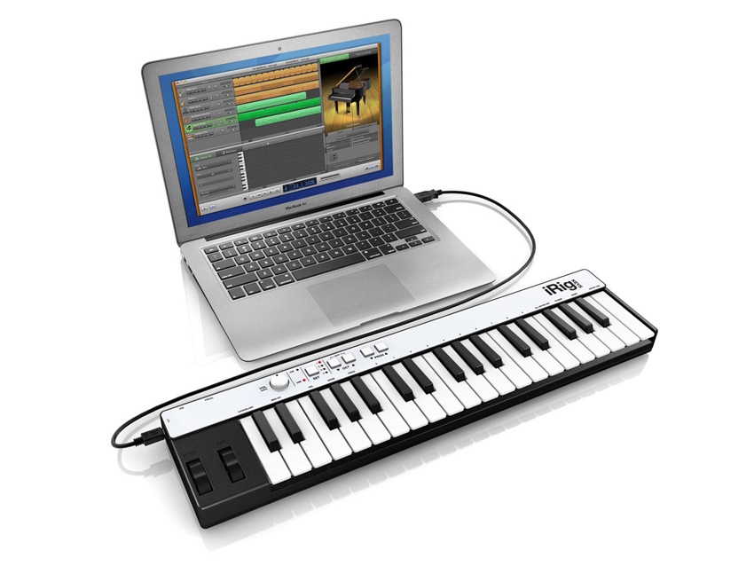 iRig Keys can also serve as a standard USB MIDI controller.