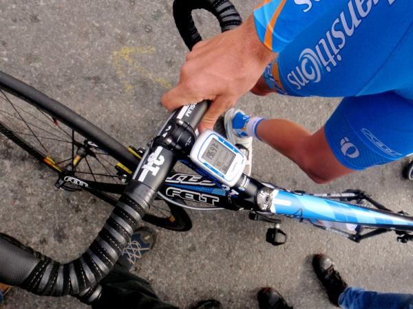 Almost 200km before the race? Ryder Hesjedal's Garmin computer doesn't look like it's been reset since Fl&egrave;che Wallonne.