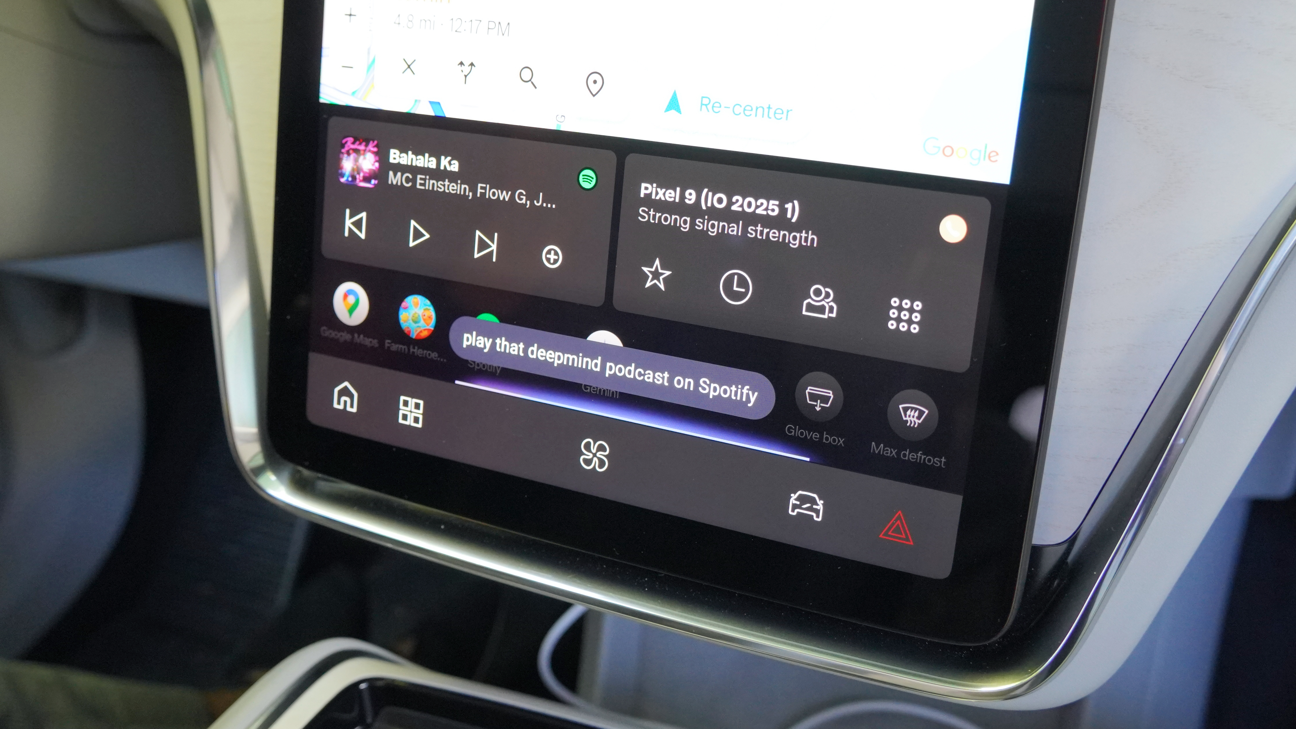 Gemini on a car with Google Built-in a.k.a. Android Automotive