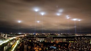The night sky over Kyiv, Ukraine, in 2020. A recent report claims there may be UFOs lurking in the skies of Kyiv, but the country's national science agency thinks otherwise.