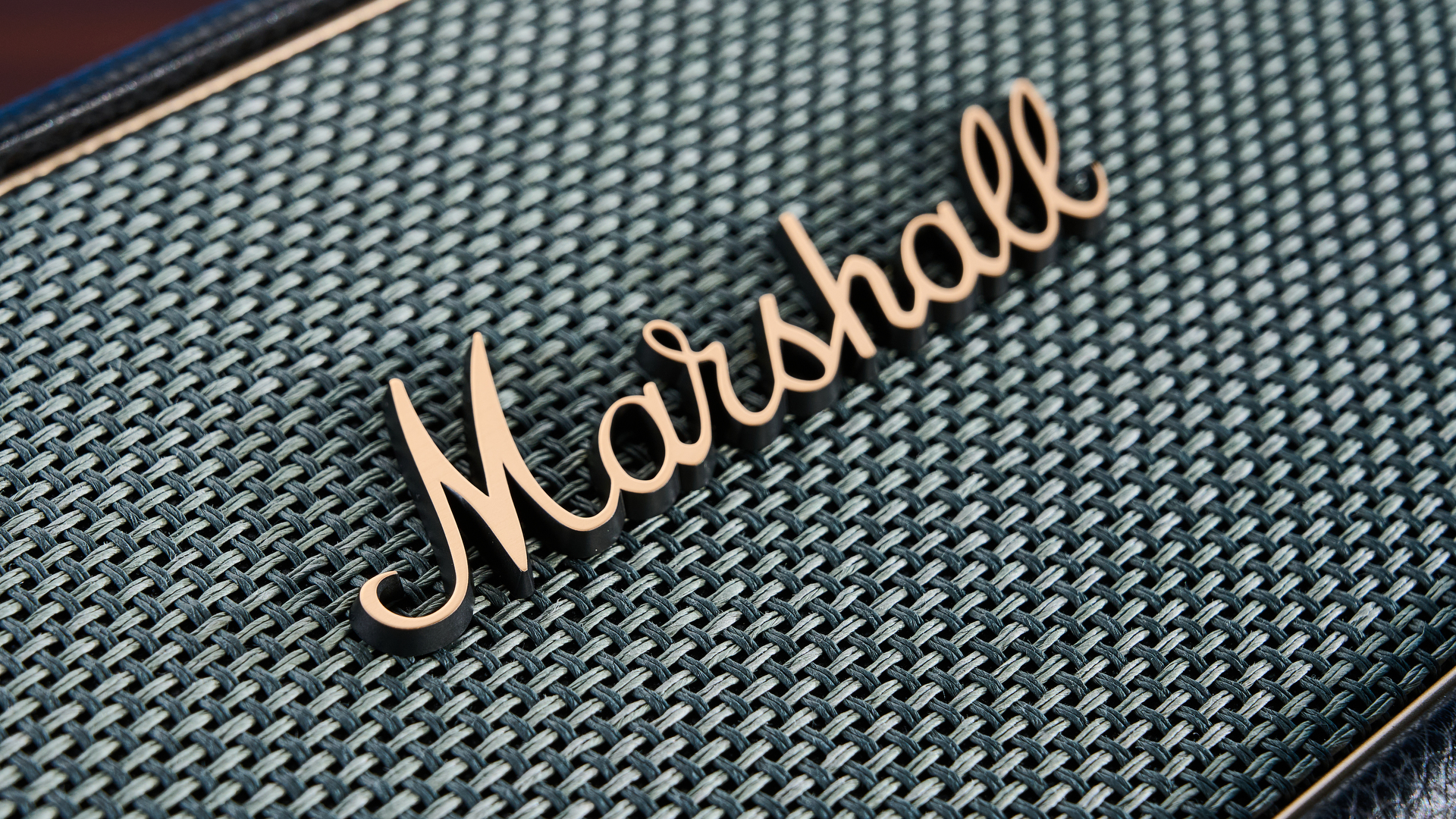 A black Marshall Acton IV mains-powered home speaker