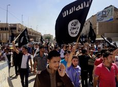 This file photo from 2014 shows ISIS supporters in Mosul, Iraq.