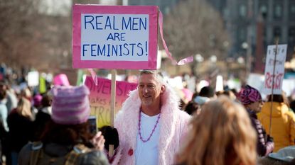 Man on Women's March