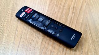 The Hisense U80G ULED 8K TV remote control