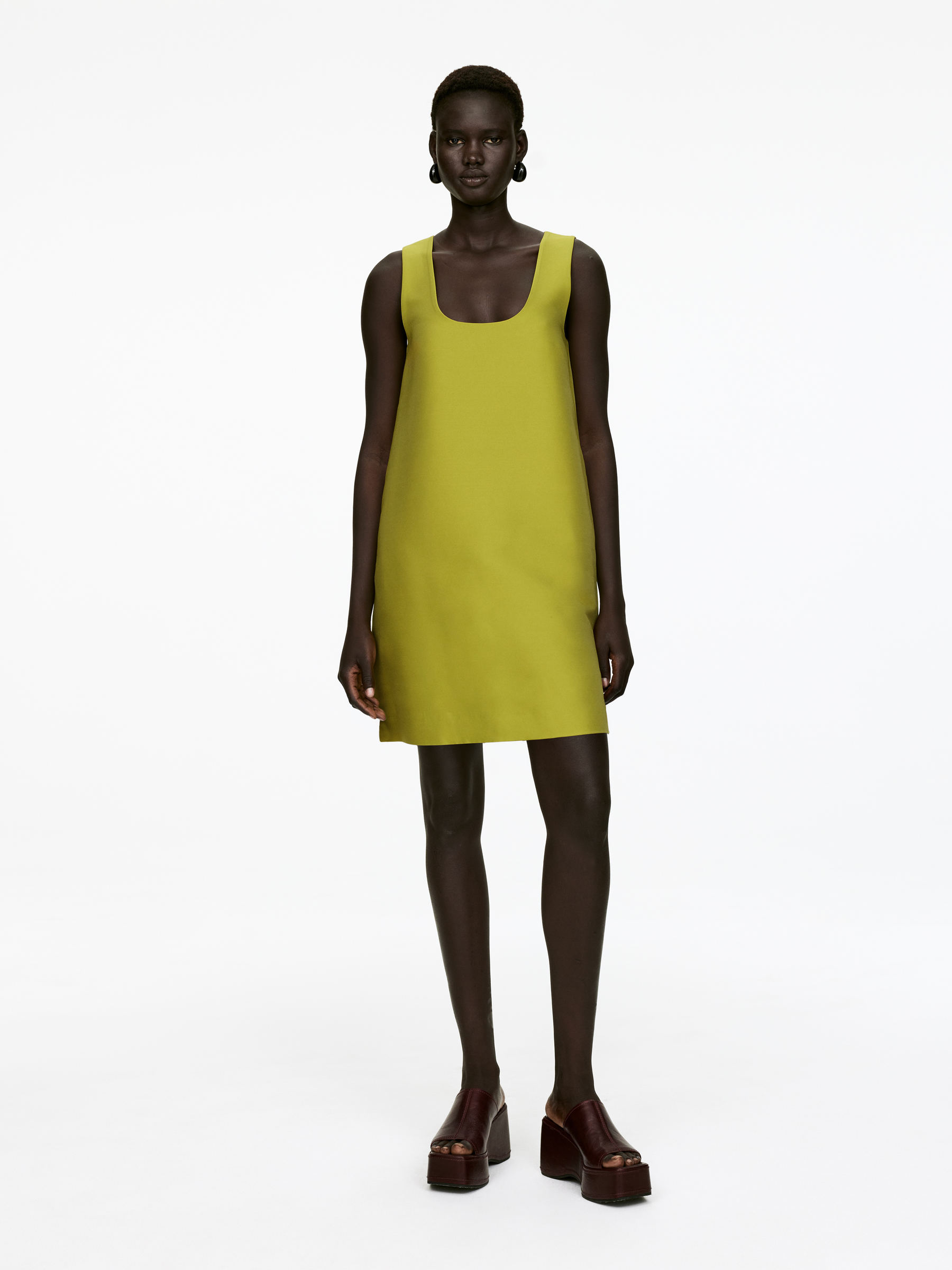 Sculptural Mini Dress – Green – Women – Arket Gb