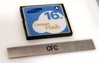 Samsung showed off 16 GB Compact Flash cards.