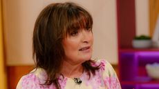 Lorraine Kelly wearing a floral dress