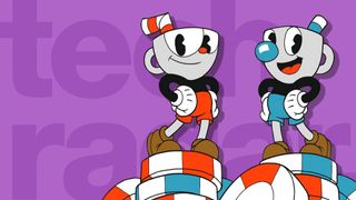 Best Xbox One games: Cuphead characters on a purple background