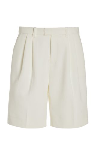 Favorite Daughter white The Low Favorite Crepe Bermuda Shorts on white background