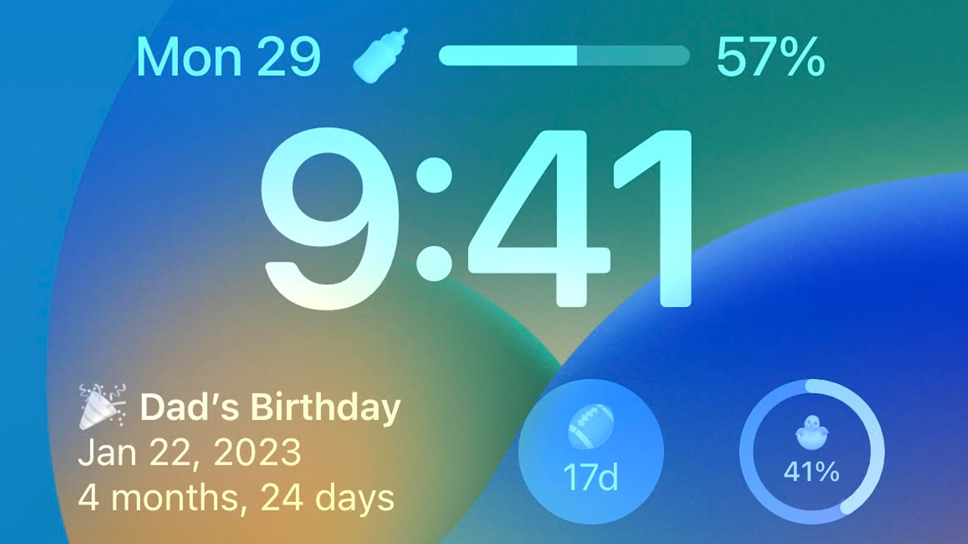 iOS 16 countdowns