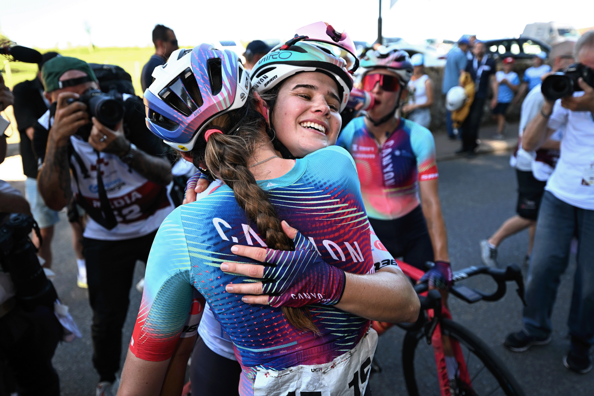 All smiles for Never Bradbury and Canyon SRAM