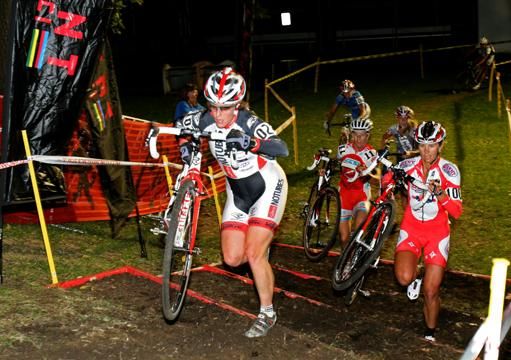 Kathy Sherwin tries to close the gap to Stetson-Lee