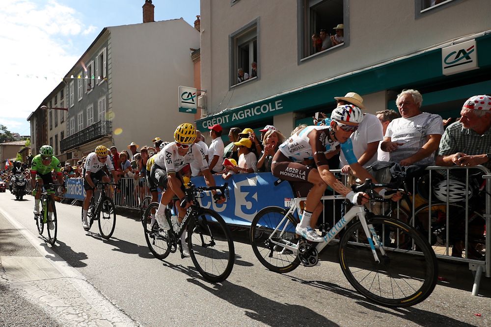 Romain Bardet ( AG2R La Mondiale) rides during stage 13 of the Tour de France, a 101km stage from Saint-Girons to Foix