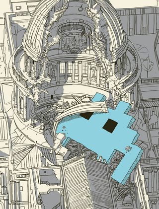 space invaders illustration