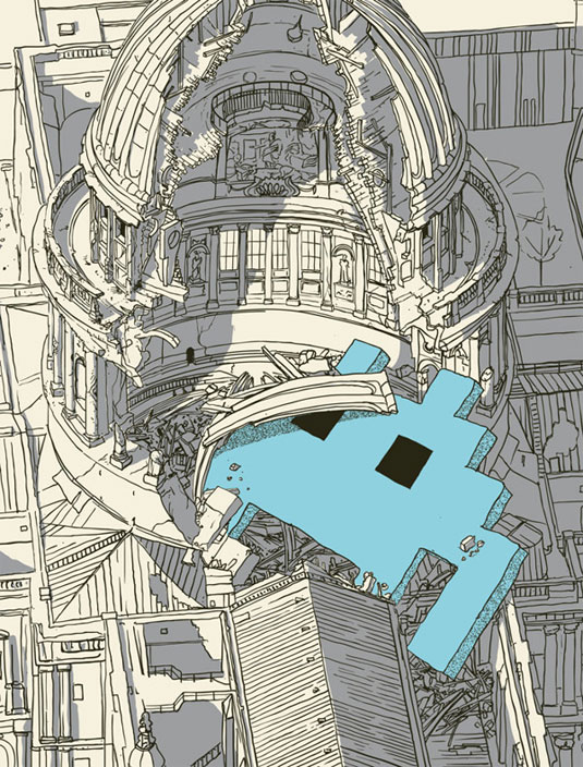 space invaders illustration