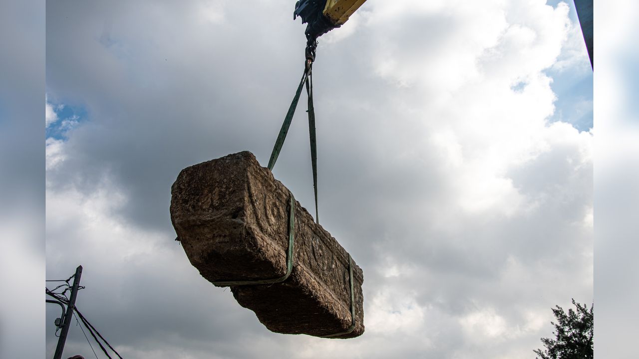 The ancient stone coffins, or sarcophagi, have now been relocated from the wildlife park to a nearby repository for national treasures.