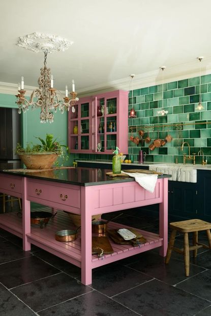 deVOL pink and green kitchen 