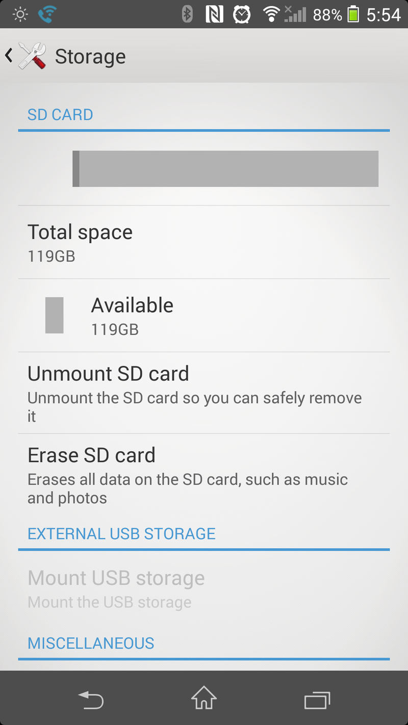 capacity; Xperia Z1s