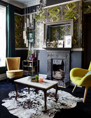 A brooding palette with flashes of Art Deco creates drama in the period home of Cat and Dain Maginnis