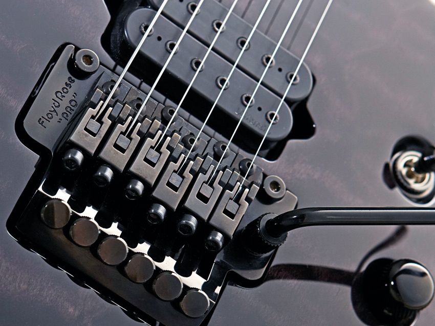 The Soloist 6's Floyd Rose Pro has slightly narrower-than-usual string spacing.