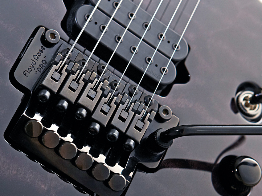 The Soloist 6's Floyd Rose Pro has slightly narrower-than-usual string spacing.
