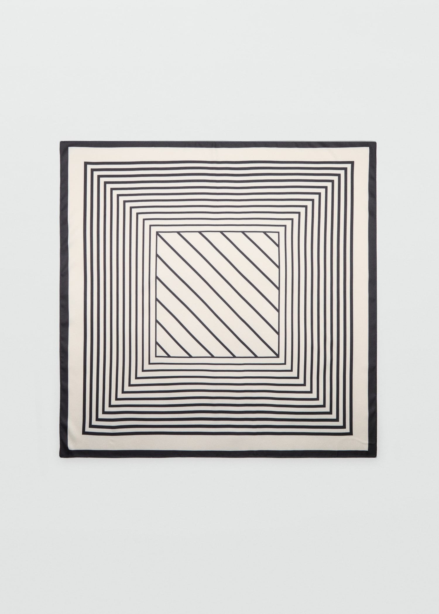 MANGO, Geometric Stripe-Print Scarf