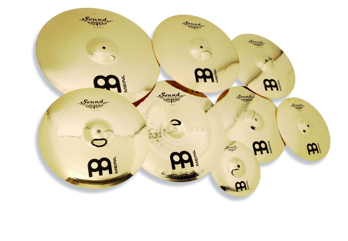 The cymbals are made from an usual B12 bronze alloy that sits between the customary B8 and B20 formulas