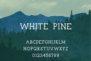 Free font: White Pine