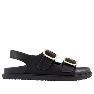 Office Sunny Double Buckle Strap Slingback Footbed Sandals