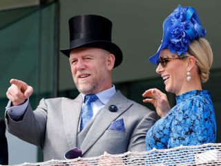 Zara and Mike Tindall watch the races at Epsom Derby as part of the late Queen Elizabeth II's Platinum Jubilee