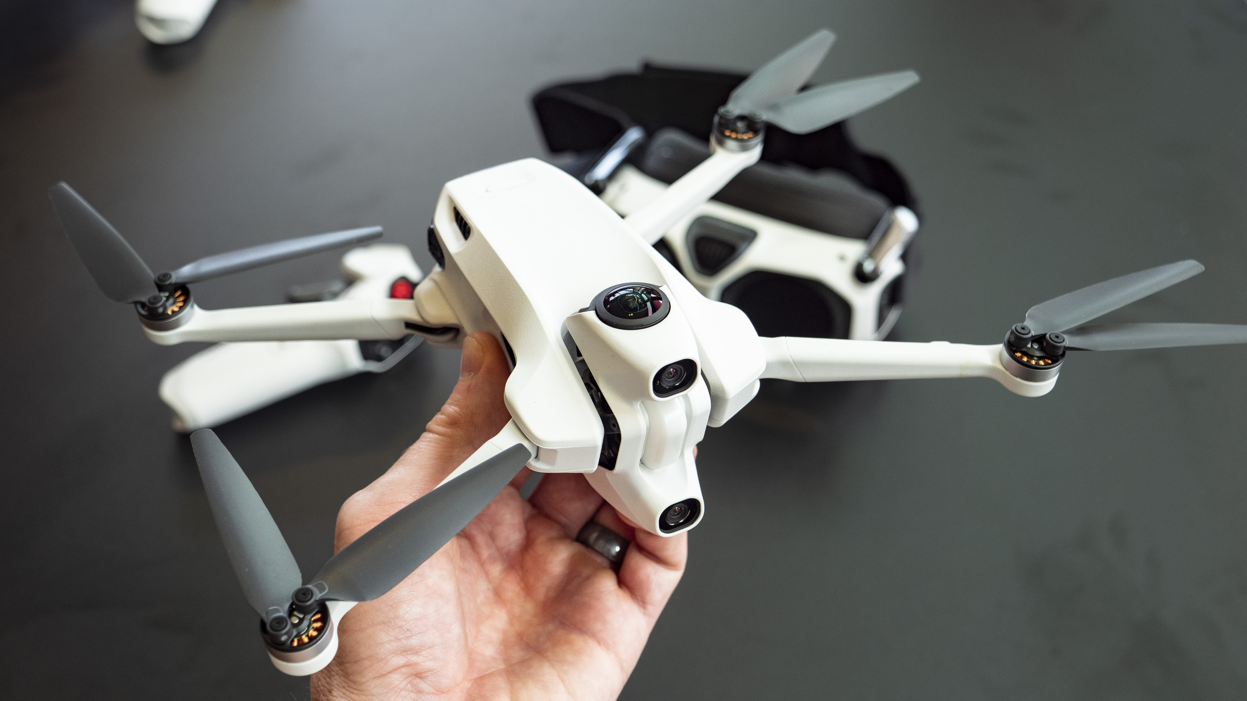 Antigravity A1 drone by Insta360 in the hand