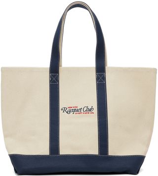 Off-White 
Navy 94 Racquet Club Two Tone Tote