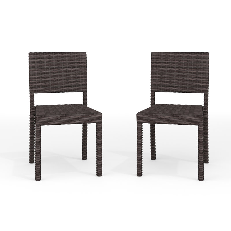 Martha Stewart Bedford Outdoor Rattan Wicker Stackable Side Dining Chairs & Reviews | Wayfair
