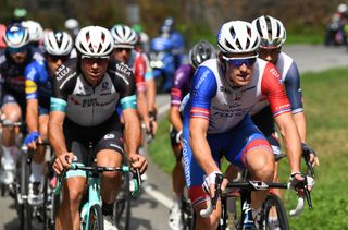 MONFORTE DE LEMOS SPAIN SEPTEMBER 03 Arnaud Demare of France and Team Groupama FDJ competes during the 76th Tour of Spain 2021 Stage 19 a 1912 km stage from Tapia to Monforte de Lemos lavuelta LaVuelta21 on September 03 2021 in Monforte de Lemos Spain Photo by Tim de WaeleGetty Images