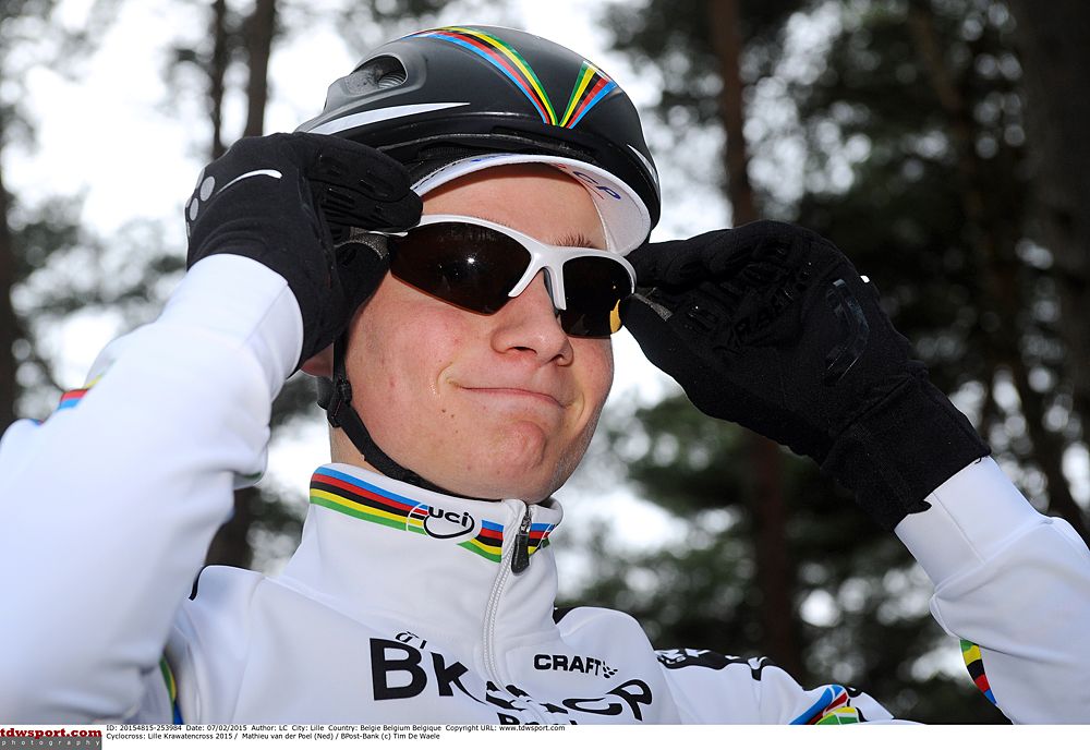 Mathieu Van der Poel (BKCP-Powerplus) in his new rainbow jersey