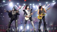 Kiss playing a concert in 2023