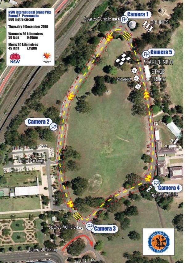 Event 2: Parramatta - men 30 km; women 20 km.