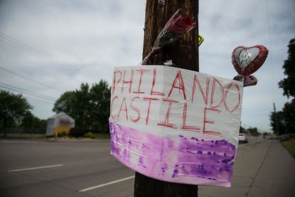A memorial left for Philando Castile.
