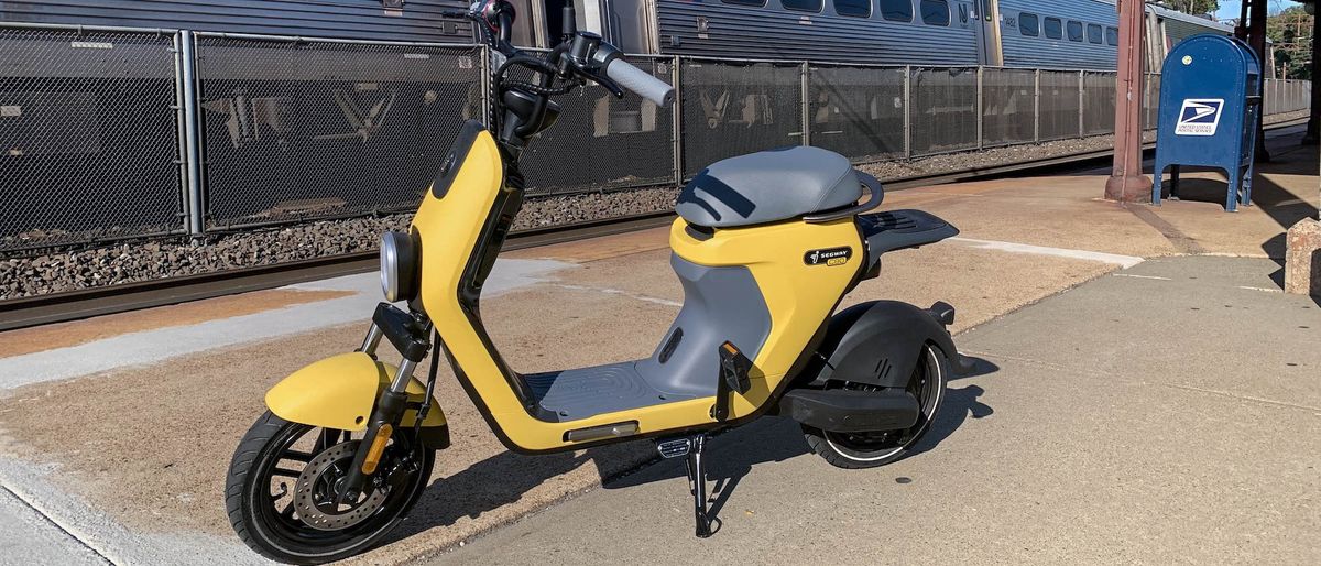 Segway eMoped C80 parked with kickstand