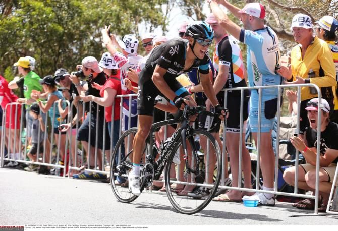 Richie Porte (Team Sky) riding away to victory