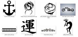 Some tattoo designs found online, for free reuse